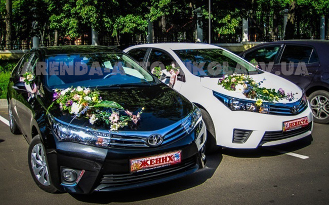 Аренда Toyota Corolla New на свадьбу Николаев